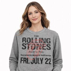 The Rolling Stones Charcoal and Red Graphic Tee